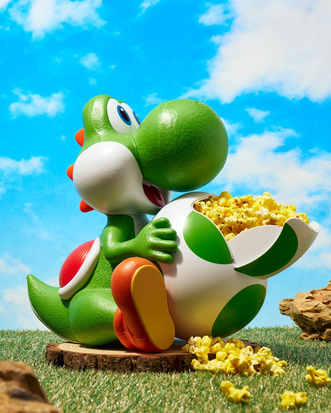 【OWN】瑪利歐 耀西 恐龍 造型 爆米花桶 限量 大型 週邊 擺件 收納盒 Mario