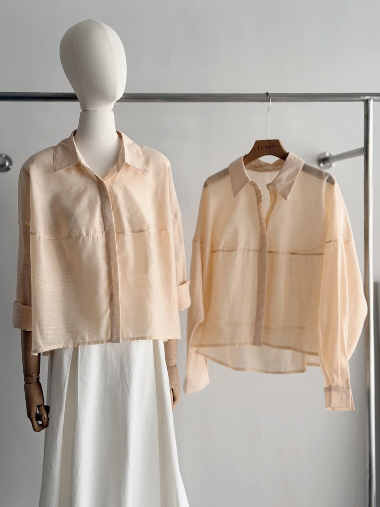 0402氣球透紗襯衫