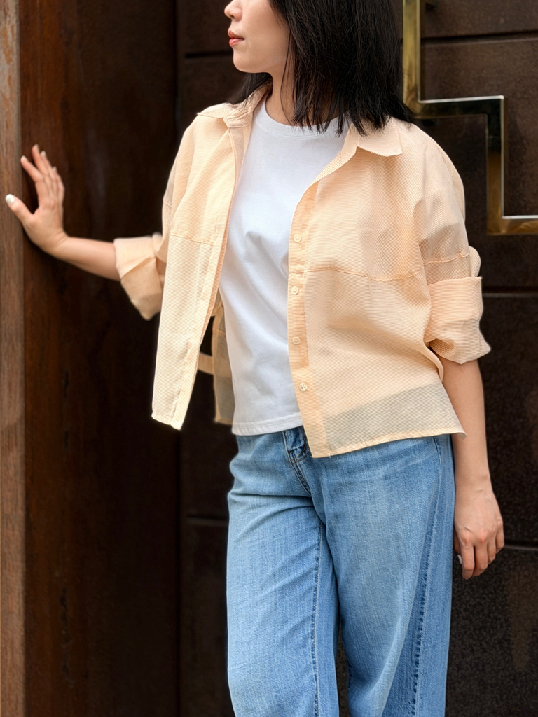 0402氣球透紗襯衫