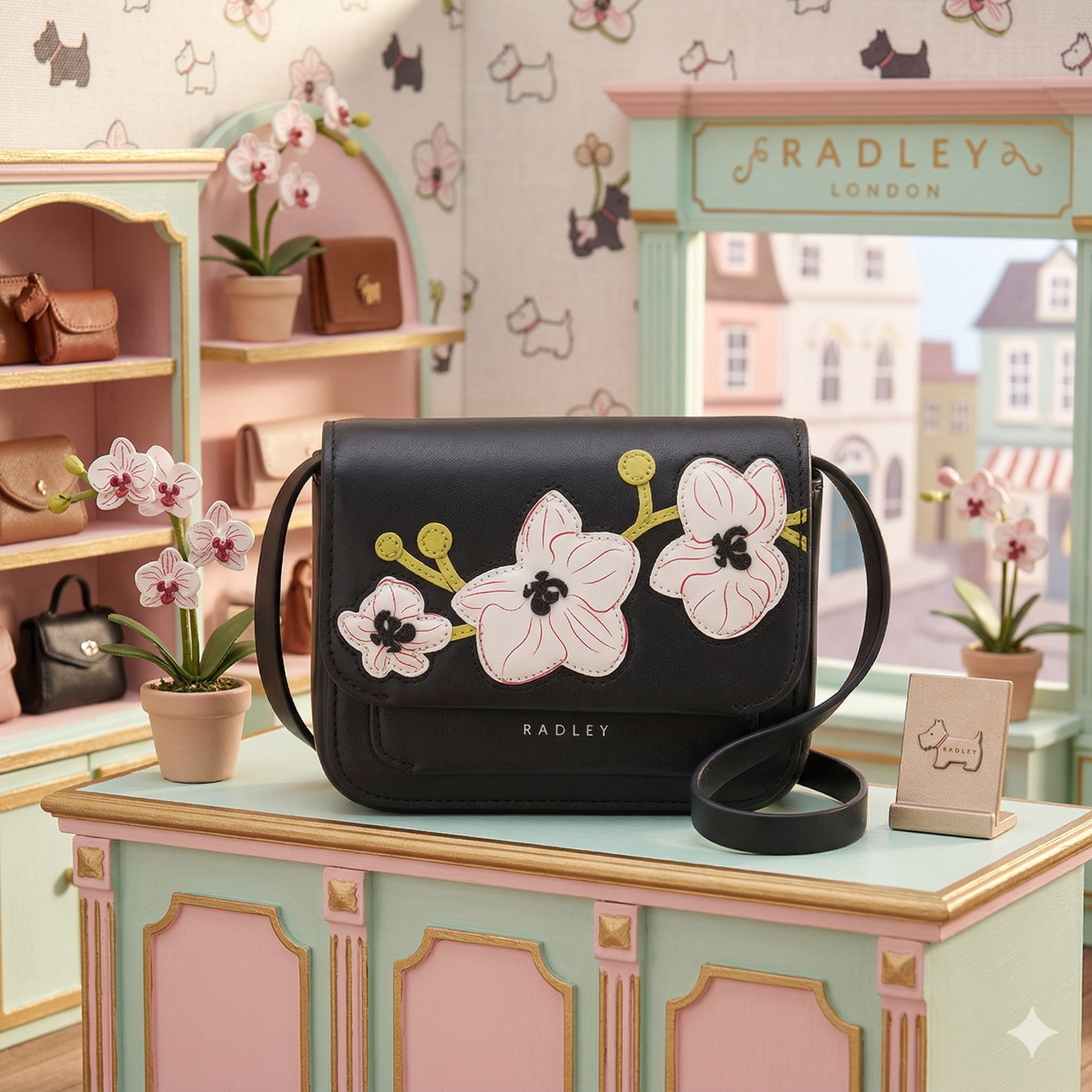 【預購】RADLEY LONDON H040909 限量版真皮翻蓋迷你斜揹袋