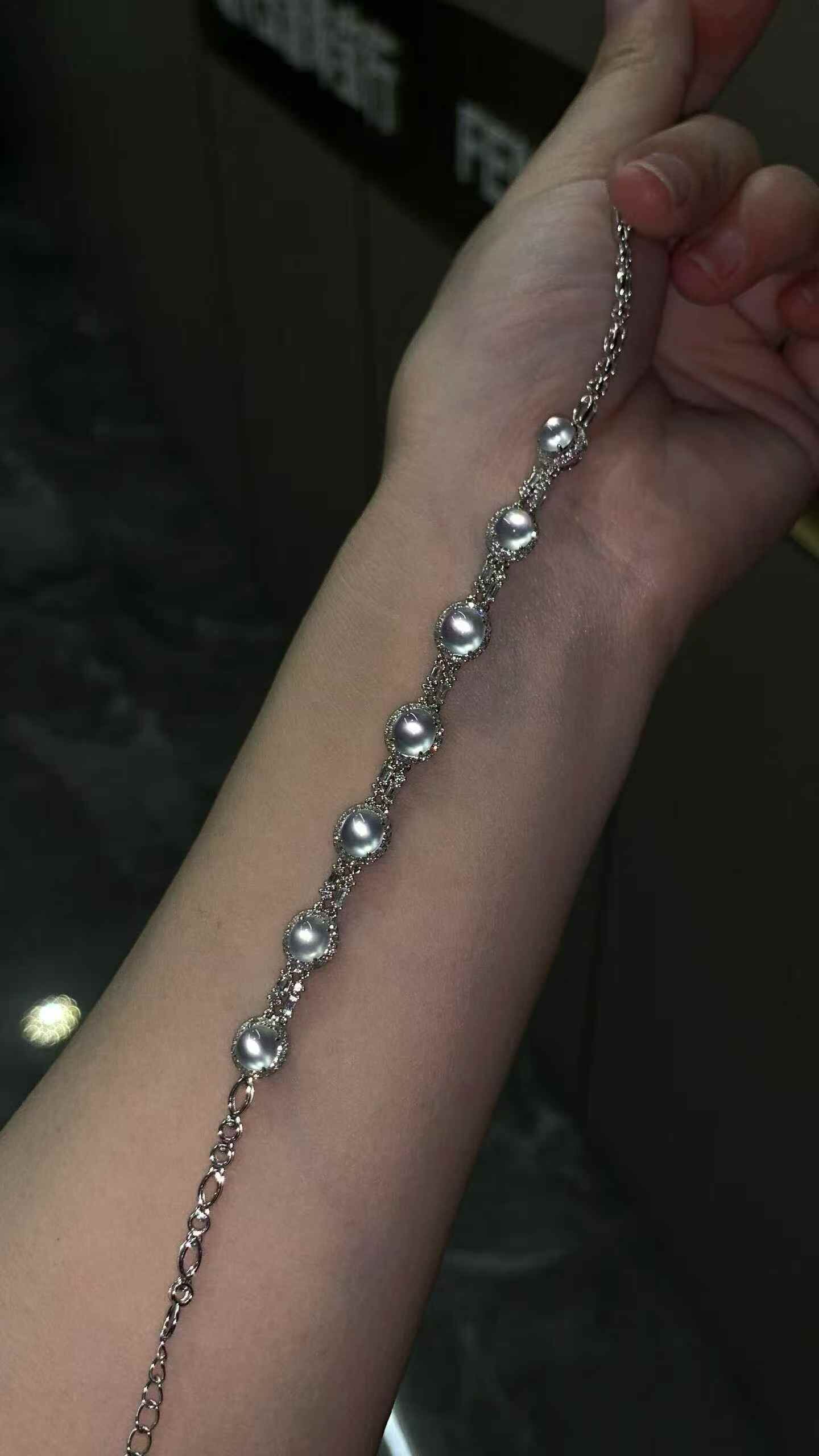 326366 翡翠蛋面手鏈