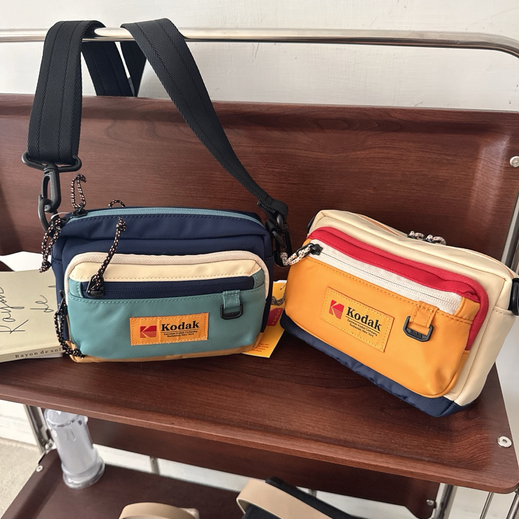 （現貨） 韓牌 KODAK 柯達 方形 撞色 迷你 斜背包 K6143LBG66