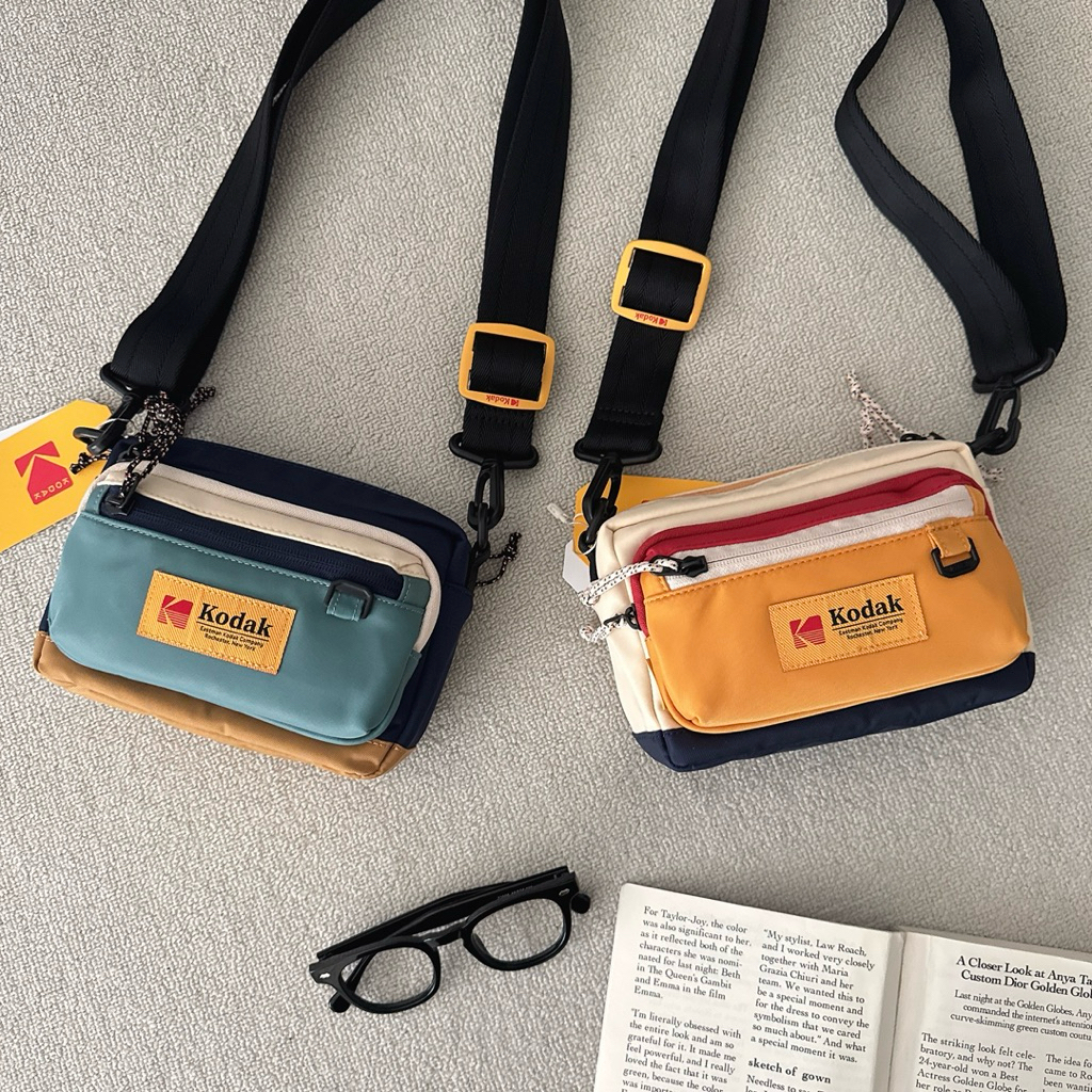 （現貨） 韓牌 KODAK 柯達 方形 撞色 迷你 斜背包 K6143LBG66
