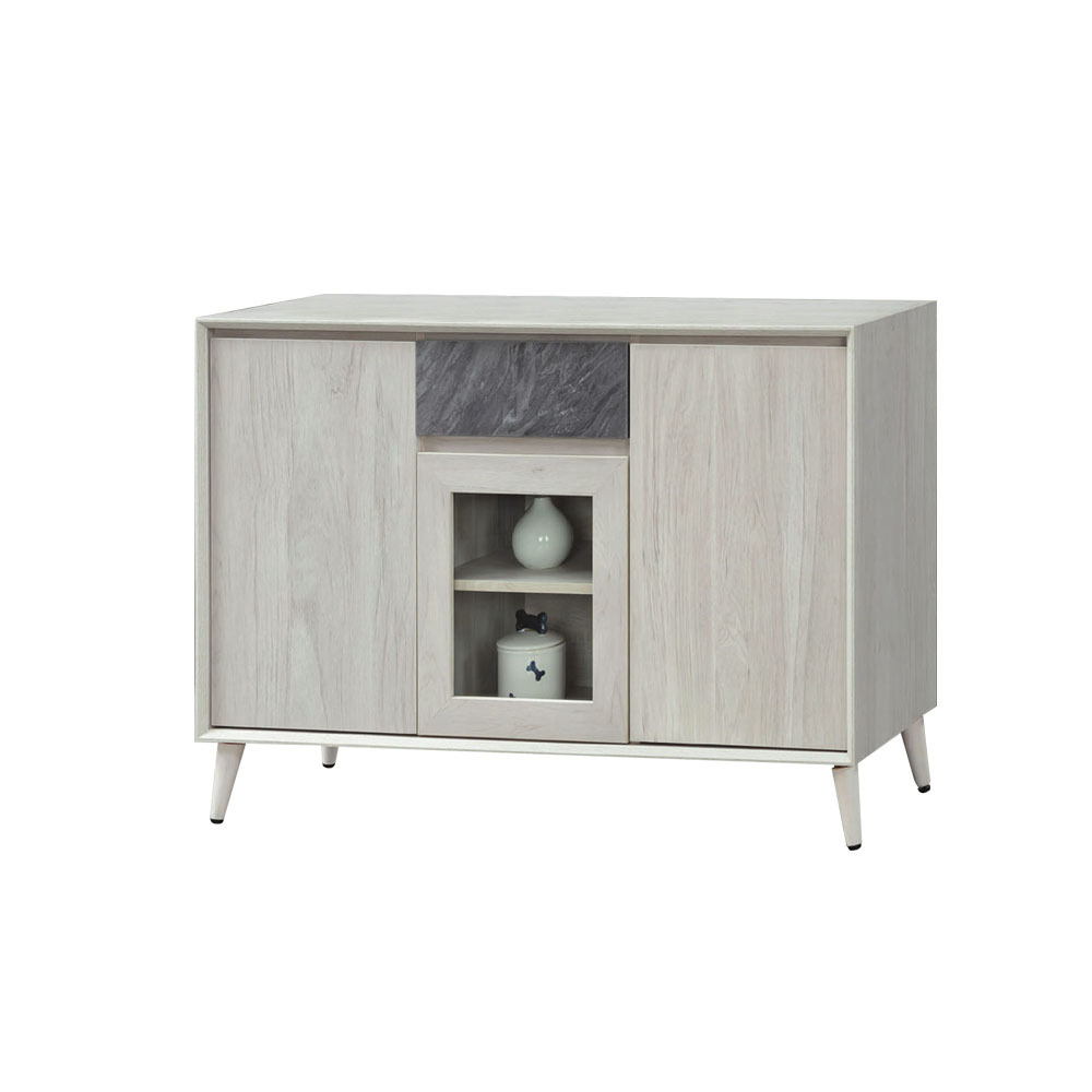 柏蒂家居-凱薩4尺三門一抽餐櫃/電器收納櫃/碗盤櫃