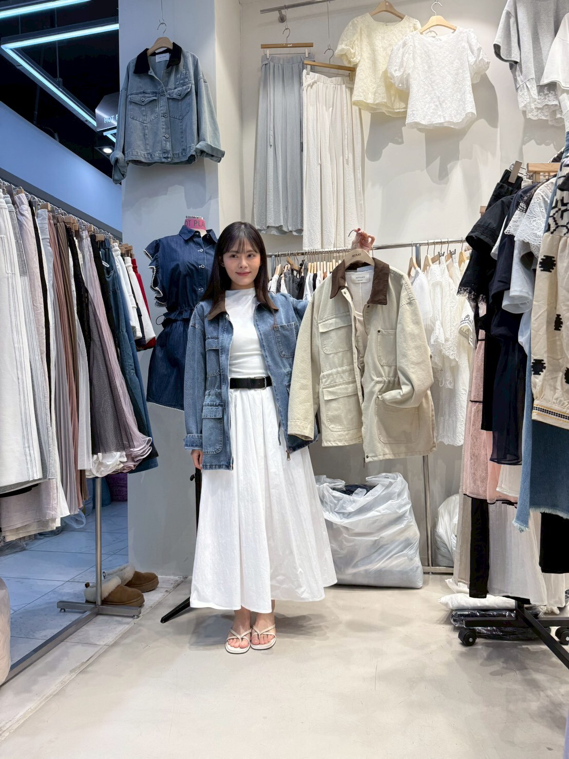 HP6007 工裝口袋啡反領外套