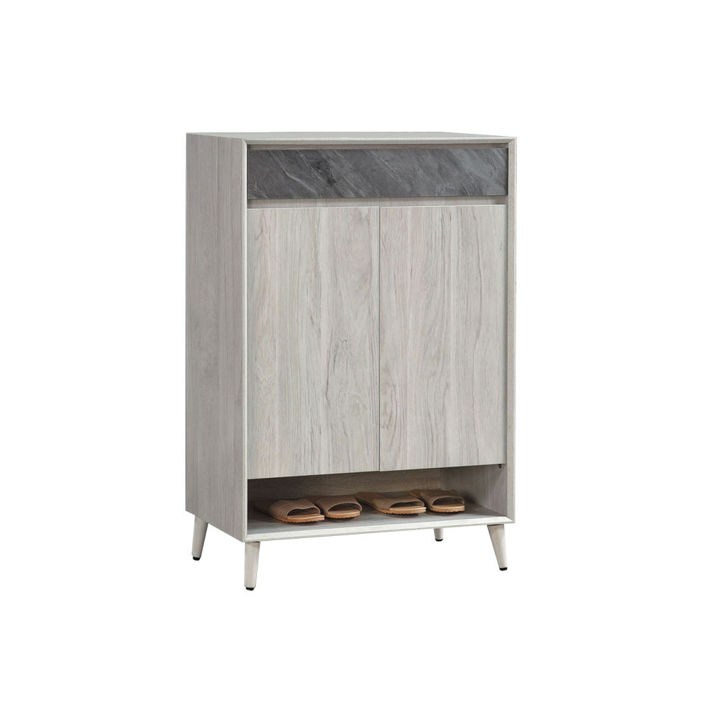 柏蒂家居-凱薩2.7尺二門一抽下開放式收納鞋櫃