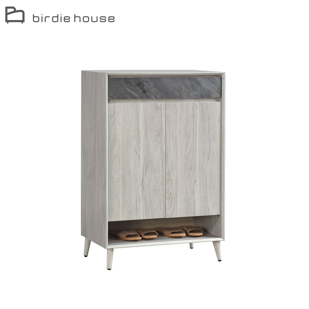 柏蒂家居-凱薩2.7尺二門一抽下開放式收納鞋櫃