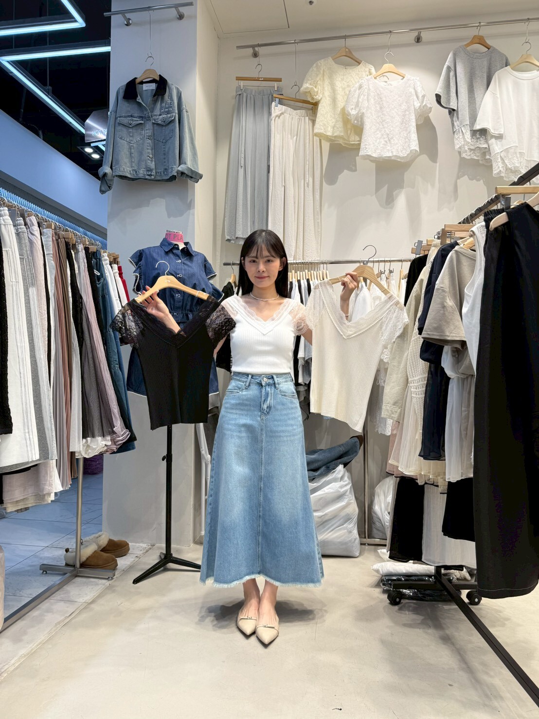 HP6020 V領大蕾絲性感上衣