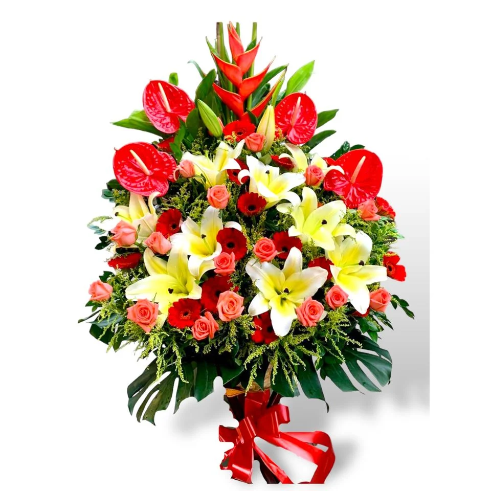 W - 恭賀花籃/中西花籃-恭賀OPE_80012
