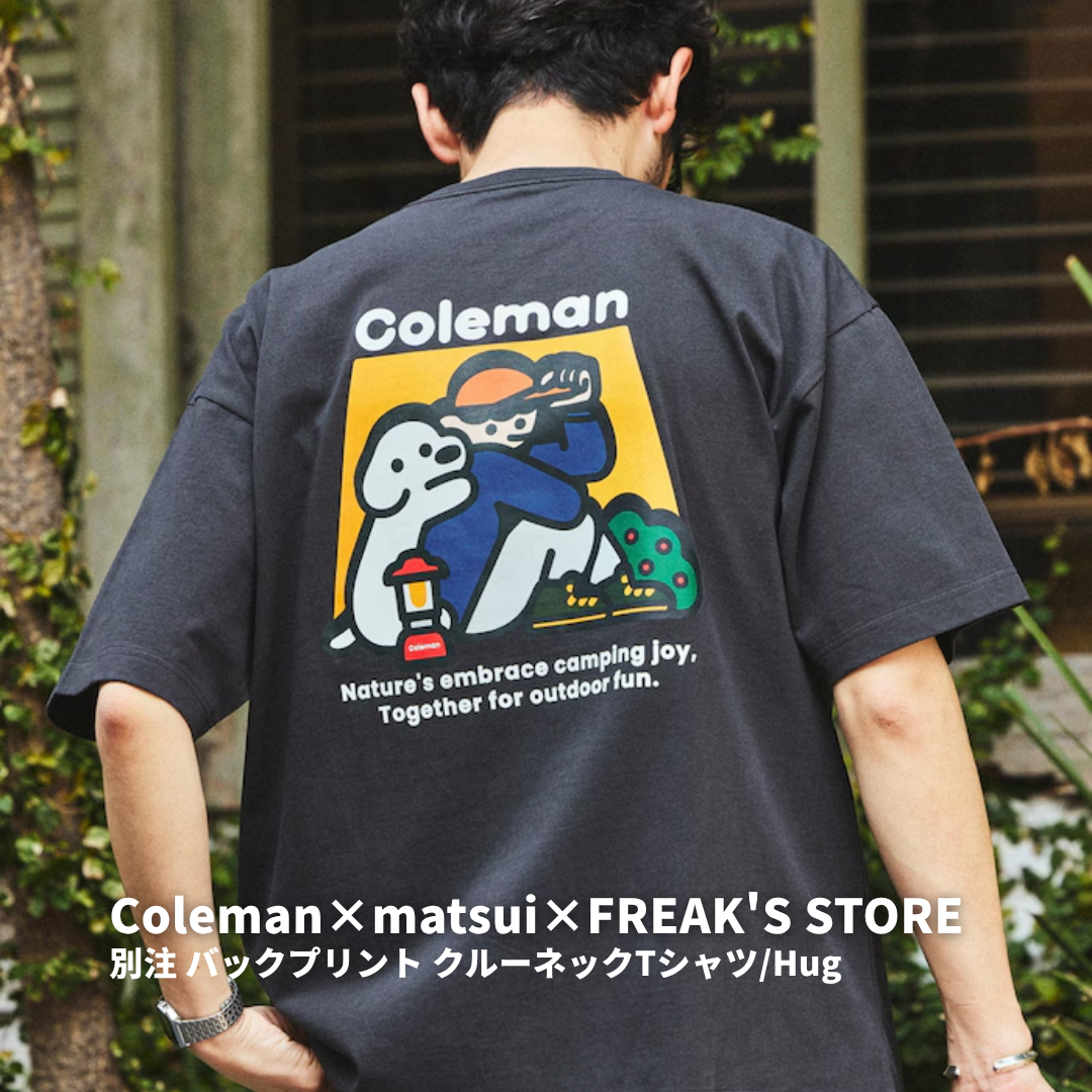 "代購" Coleman × matsui × FREAK'S STORE 三方聯名 背圖印花短踢 Hug