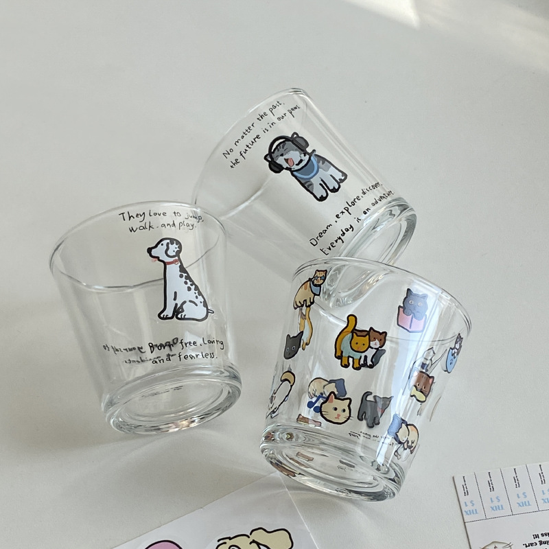 《04097》貓貓與狗狗日式小酒杯(4款)190ml