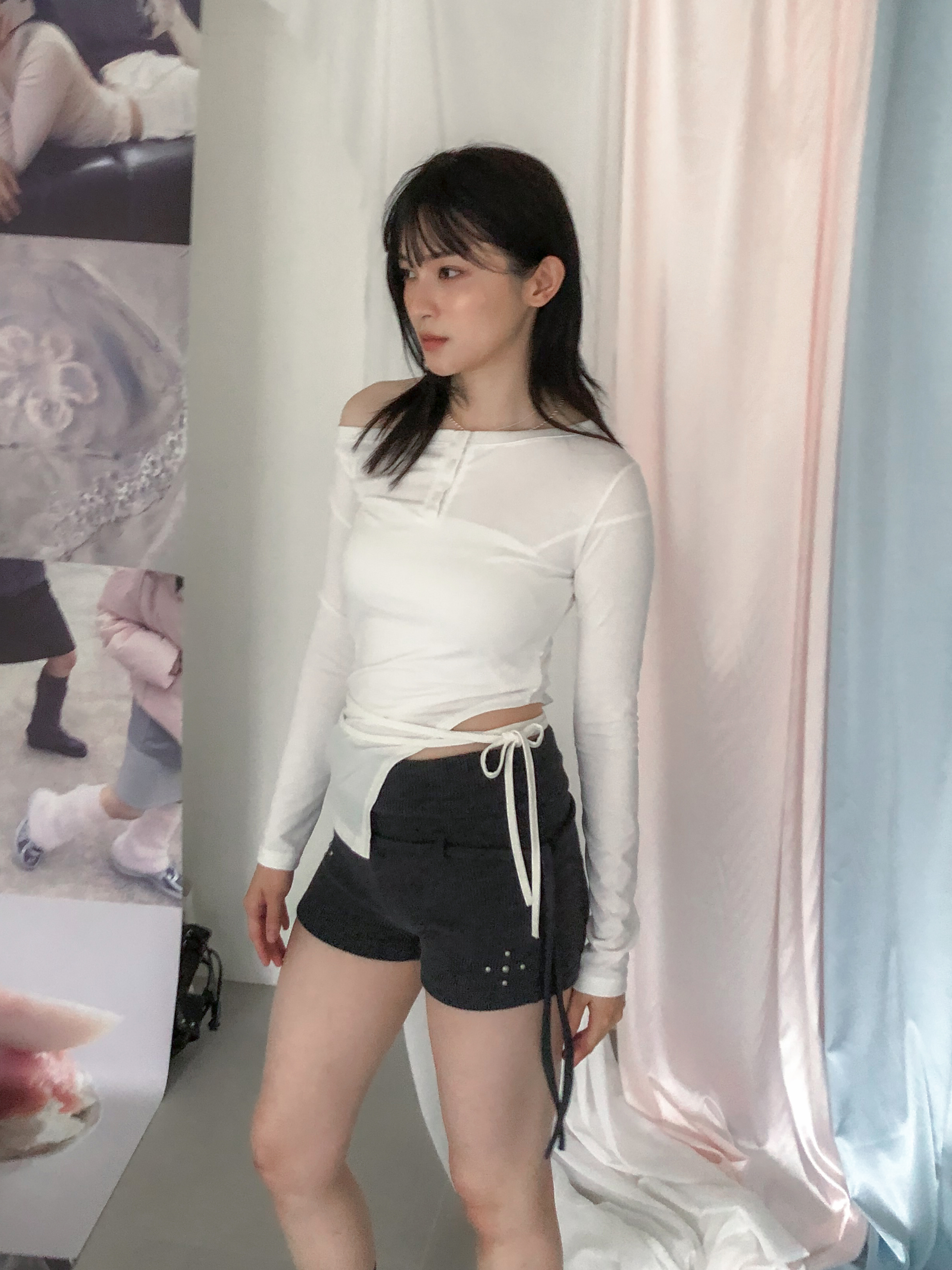 slit asymmetrical tee #上衣