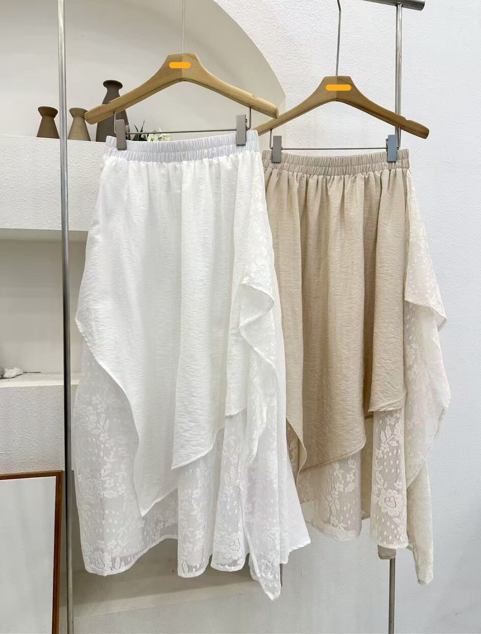 BM06  波點LACE長裙  腰24-37 長31 $419 (一口價)