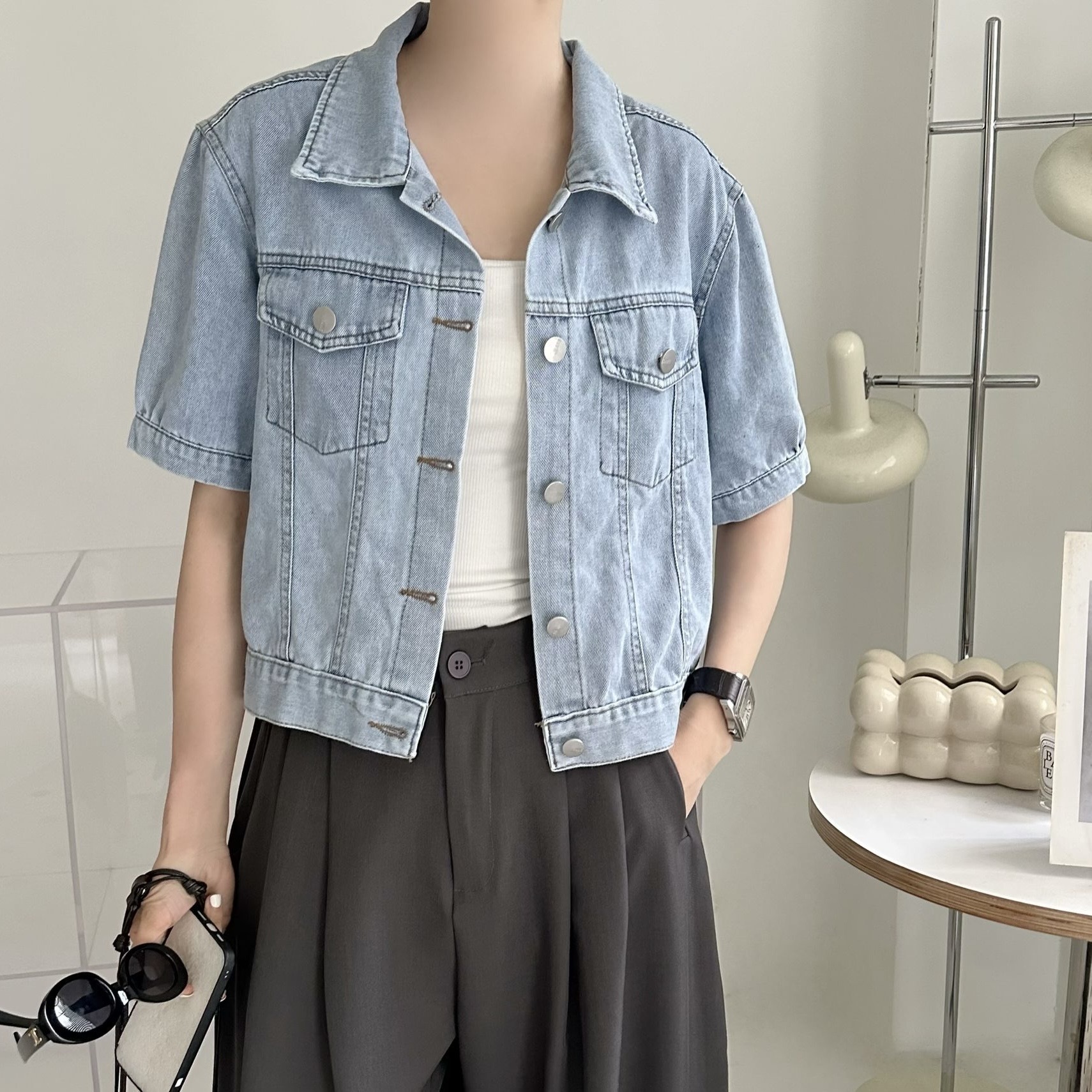 【BONNIE】💚短袖牛仔小外套 (E31)