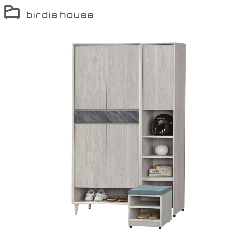 柏蒂家居-凱薩4尺高鞋櫃組合(2.7尺四門一抽高鞋櫃+1.3尺一門玄關櫃/門邊櫃/坐鞋櫃/穿鞋椅)