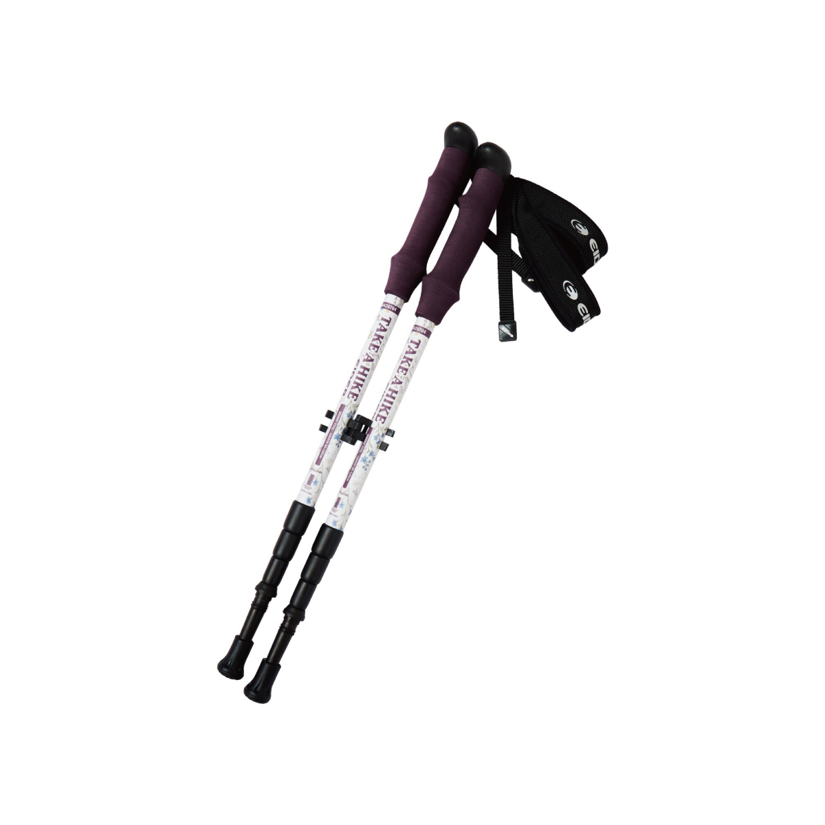 【EIDER】四節旋轉式登山杖/26EDUA26T04-[印花紫]