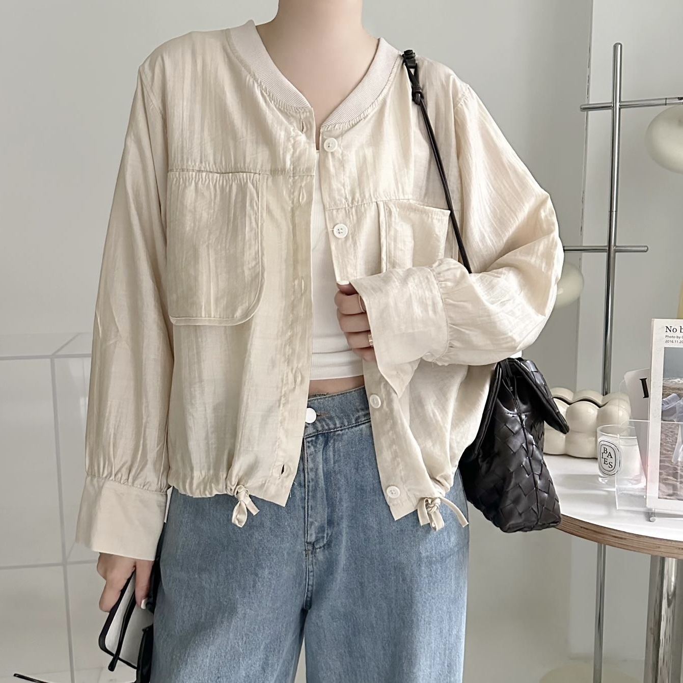 【BONNIE】💚腳索繩兩袋薄外套 (E28-E30)