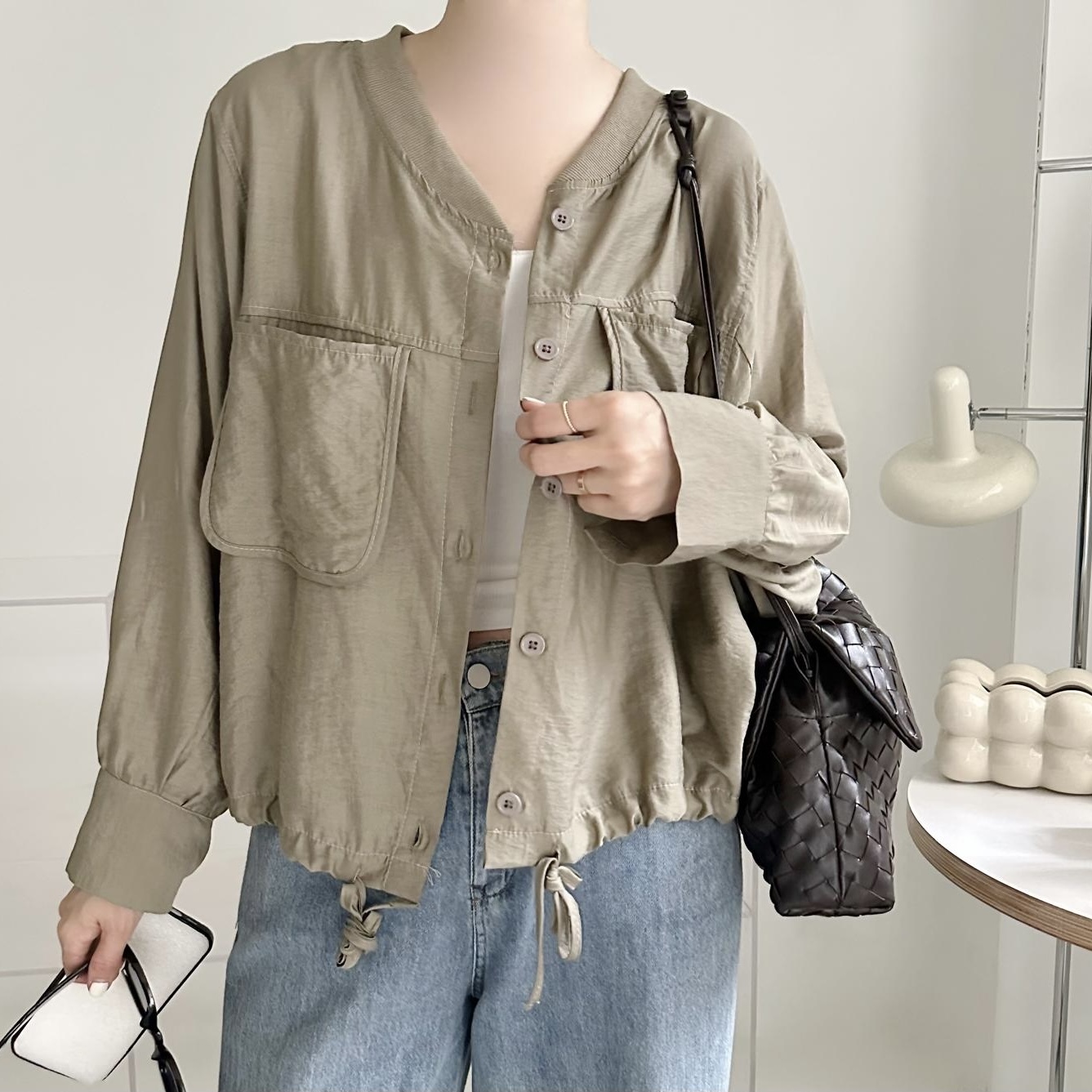 【BONNIE】💚腳索繩兩袋薄外套 (E28-E30)