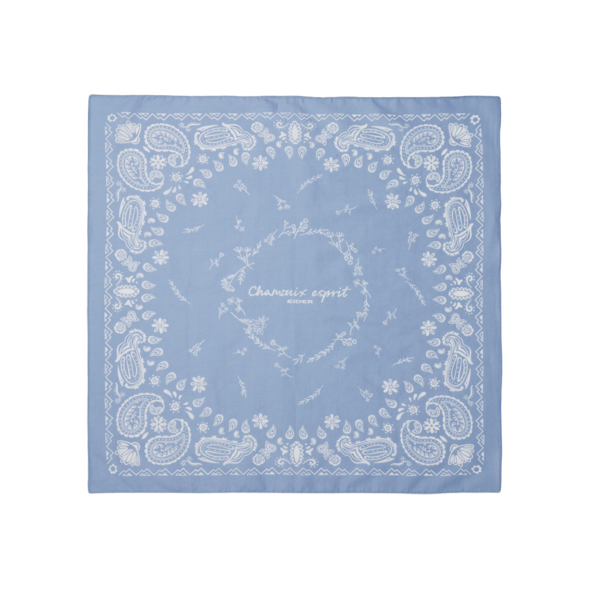 【EIDER】圖騰方巾/26EDUA26913-[淺霧藍、香草白]