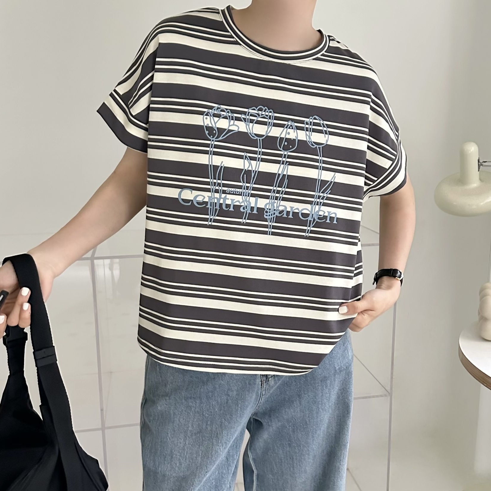 【BONNIE】❤️橫間印花小袖TOP (E69-E70)