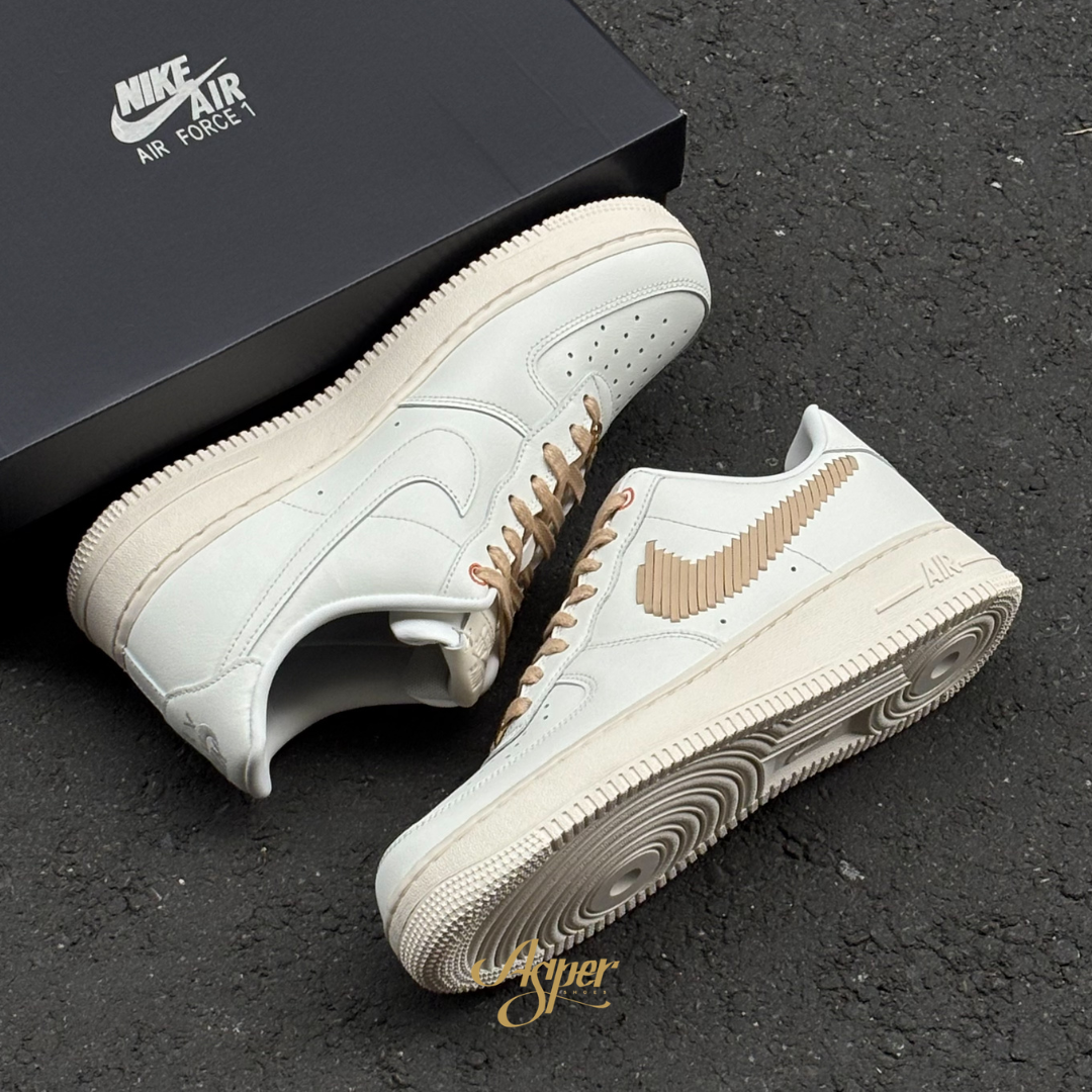 【官網限定】Nike Air Force 1 "Sail Linen" 亞麻 男鞋 IR7011-121 IV