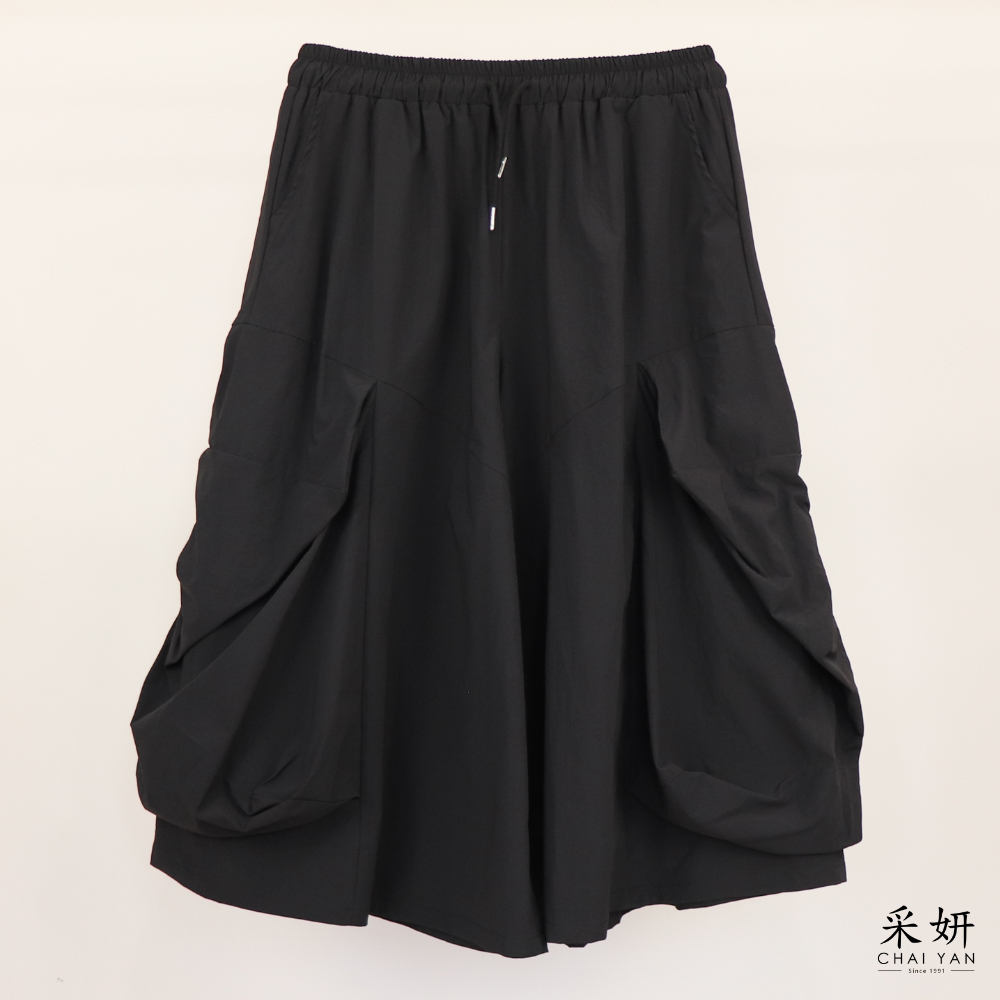 素色街頭休閒裙褲