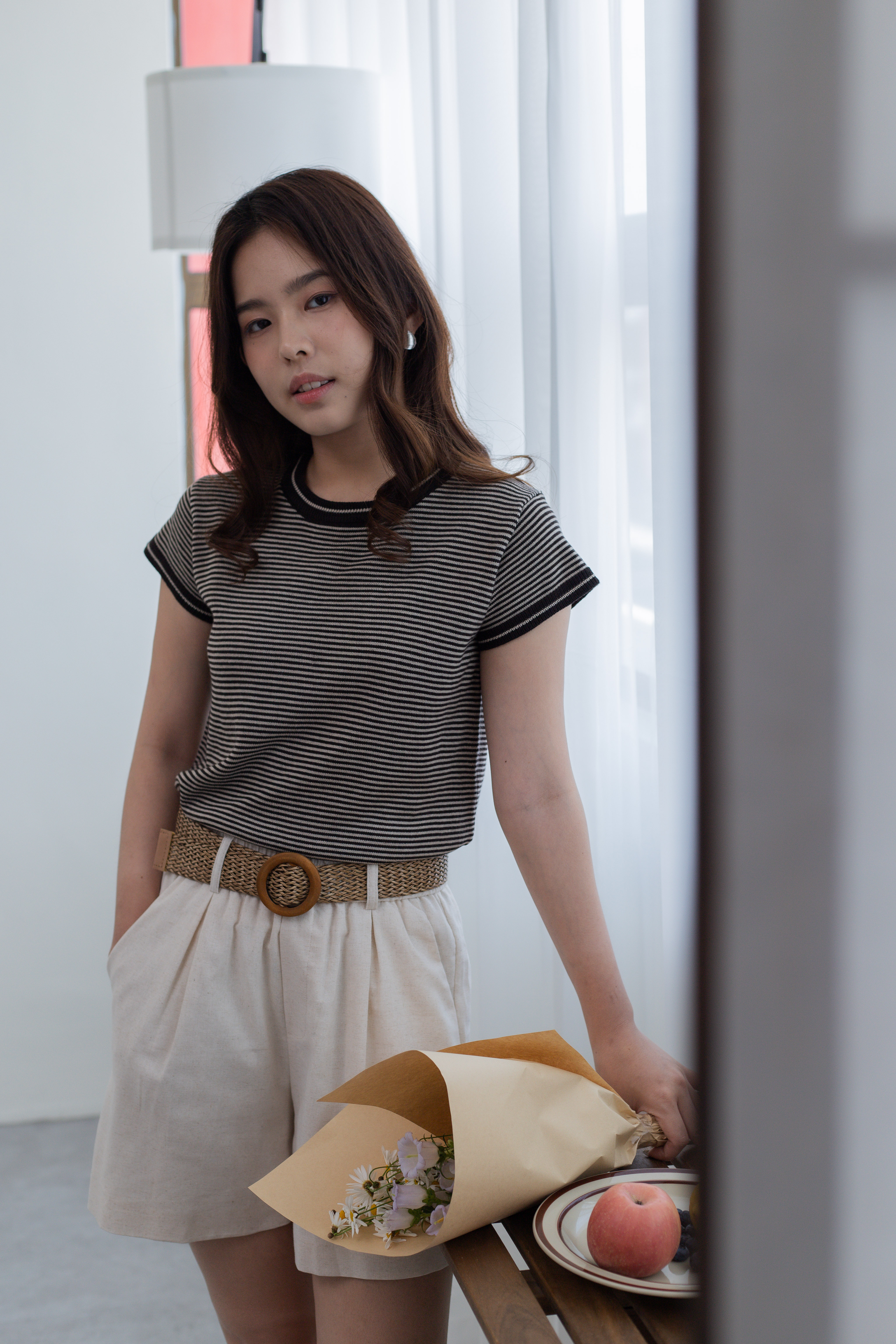 Aurey Linen Short Beige -2679PSBEI