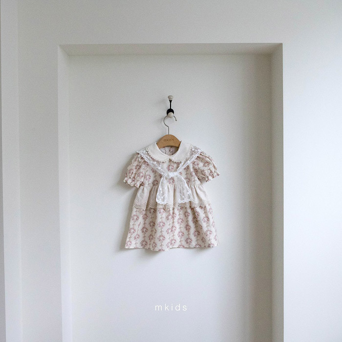正韓夏mkids 兩色復古碎花洋裝