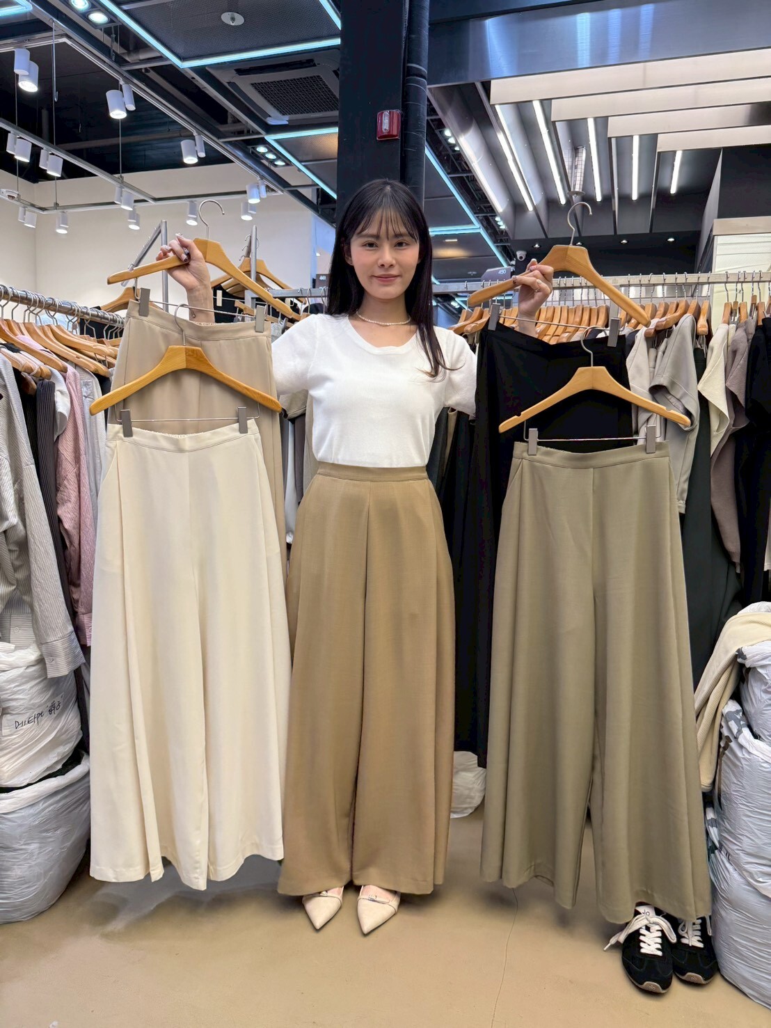 SA6018 後橡筋單褶西褲