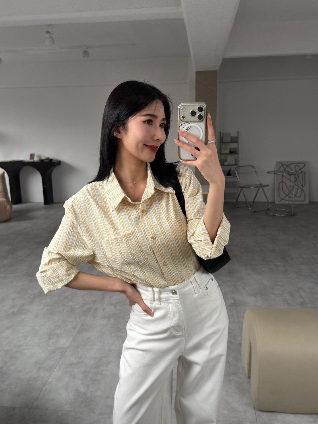 可愛色系格紋襯衫