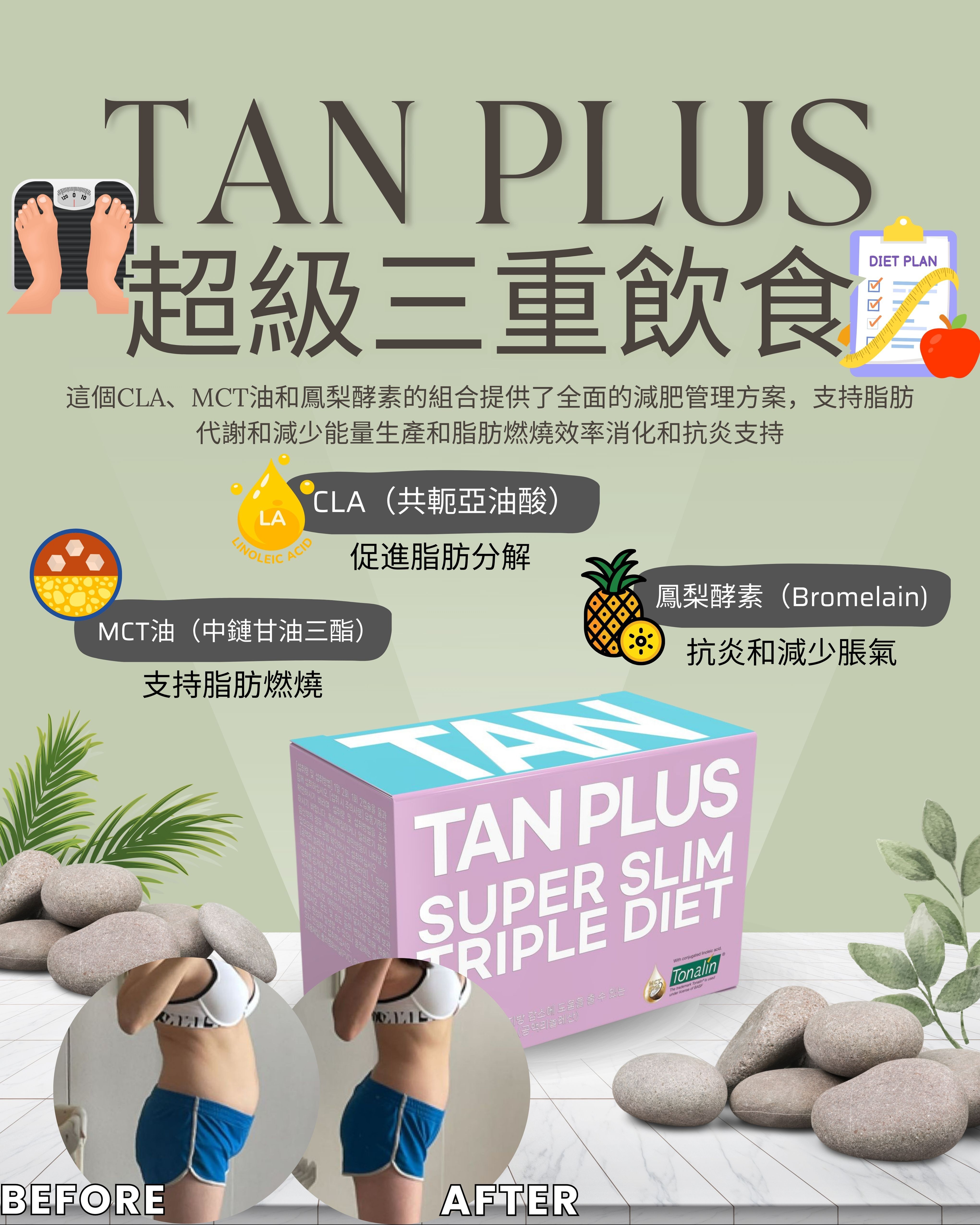 TAN PLUS Super Slim Triple Diet 6盒