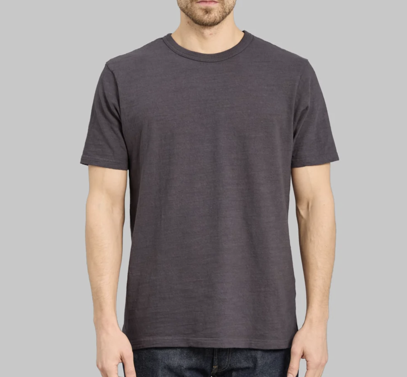 UES No.8 Slub Nep T Shirt - PURPLE NAVY