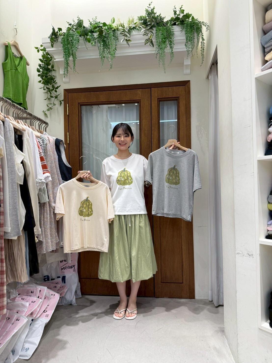 OM6053 南瓜圖案Tee