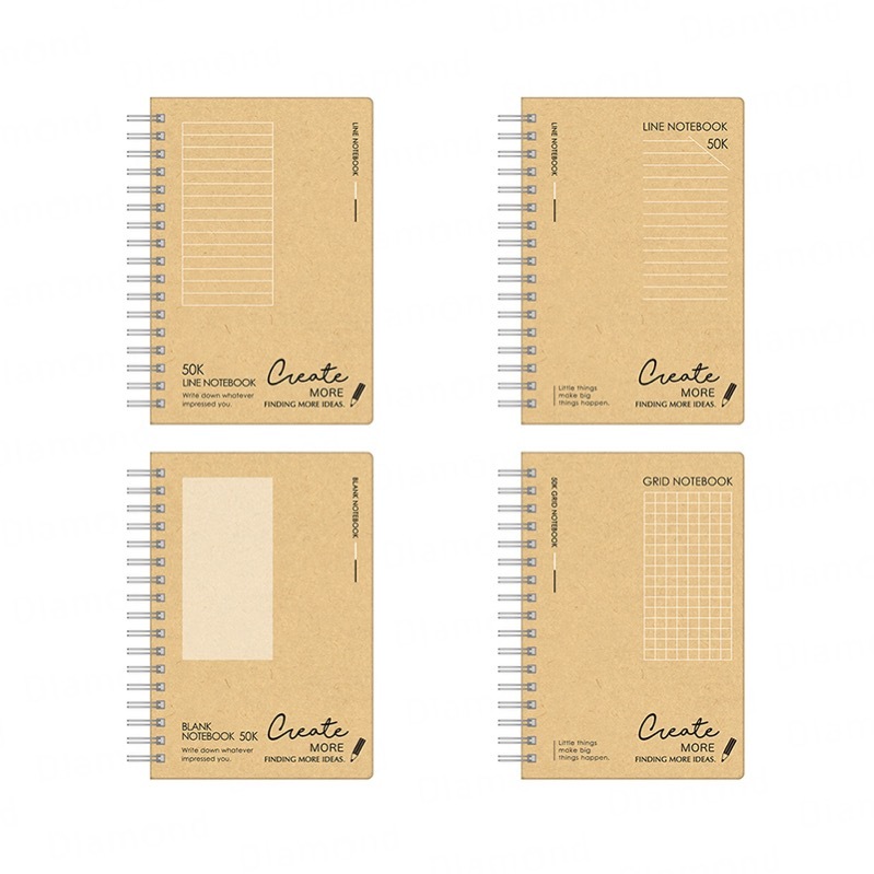 Diamond Stationery & Packaging – Season Paper & Gift, Notebook, Double-loop cowhide leather, 50K [BJC51205, BJC54206, BJC58204]
