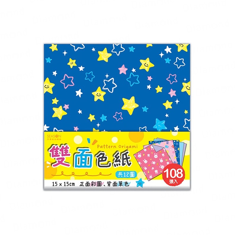 Diamond Stationery & Packaging – Season Paper & Gift, Double-sided Colored Paper, 108pcs [GT9002-01]