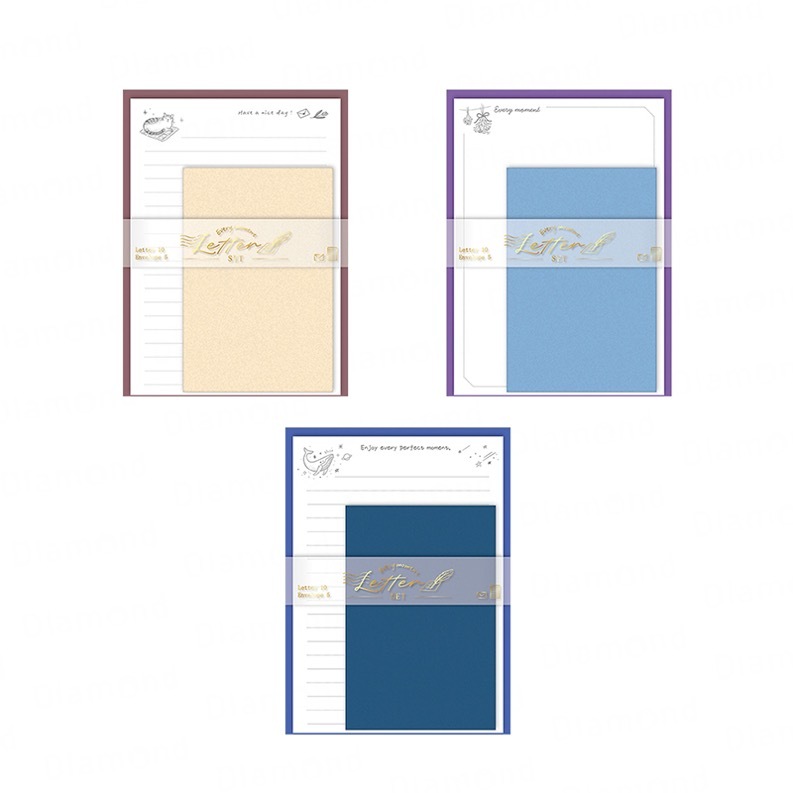 Diamond Stationery & Packaging – Season Paper & Gift, Plain Letter Set [ST5004]