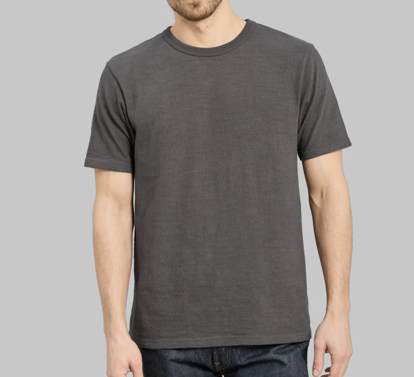 UES No.8 Slub Nep T Shirt - STEEL GREY