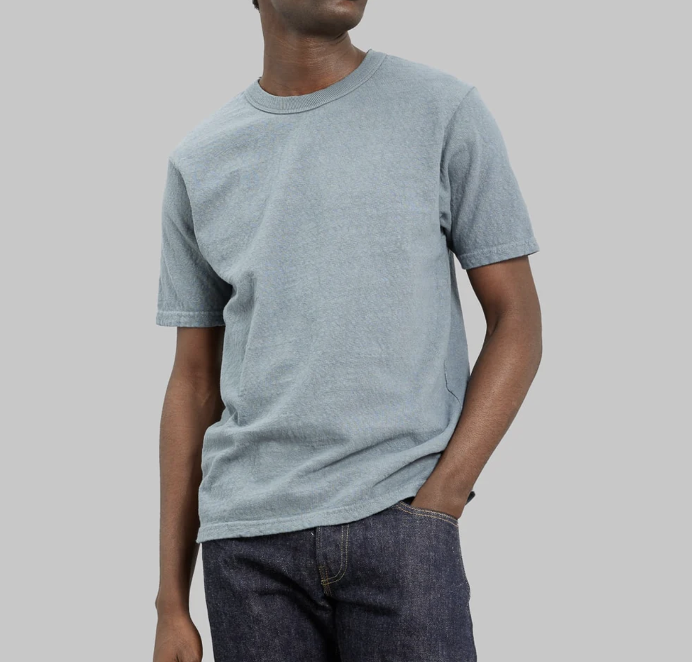 UES No.8 Slub Nep T Shirt -  GREY