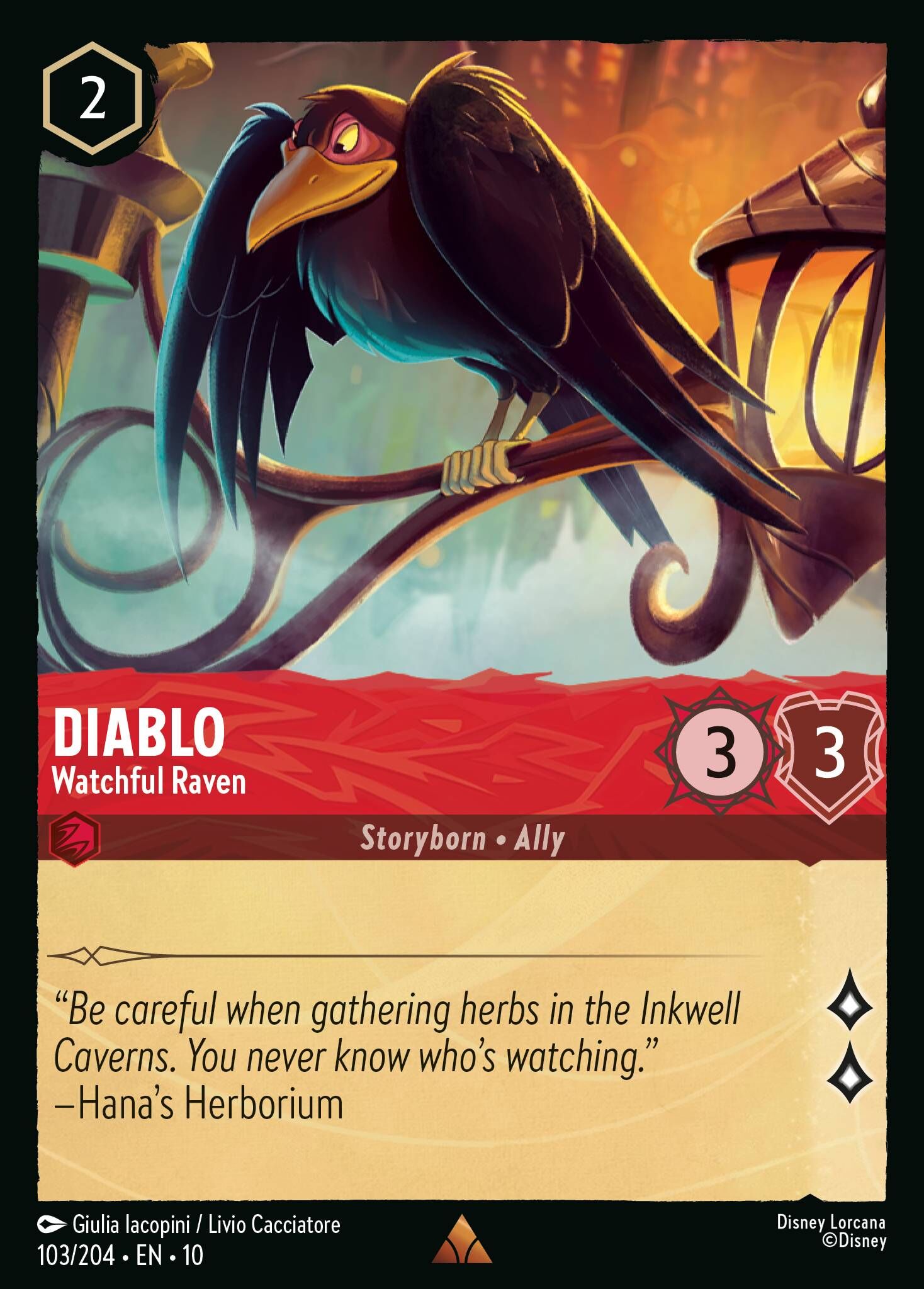 Whispers in the Well - 103/204 Diablo - Watchful Raven R