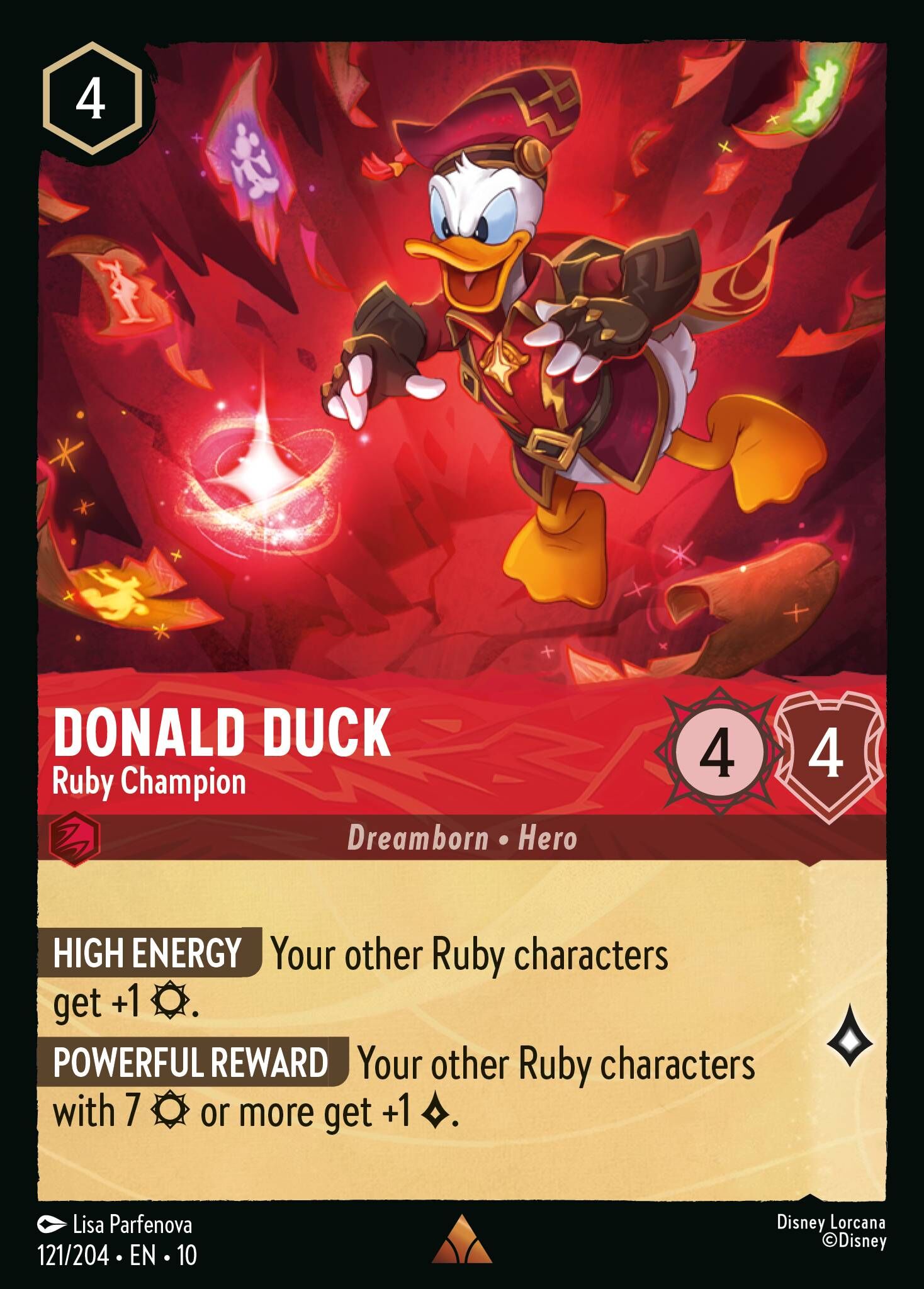 Whispers in the Well - 121/204 Donald Duck - Ruby Champion R