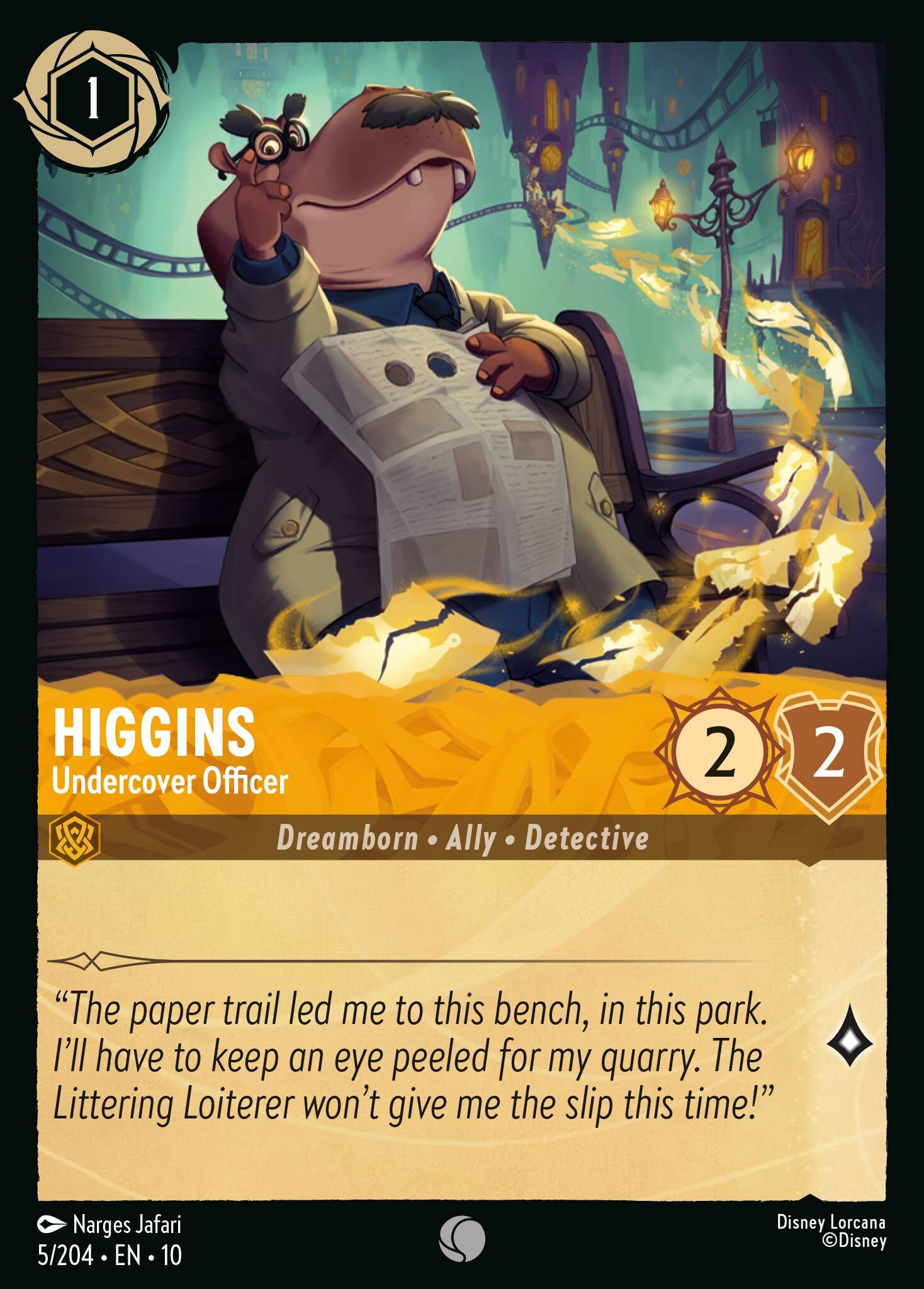 Whispers in the Well - 5/204 Higgins – Undercover Officer C (Foil)