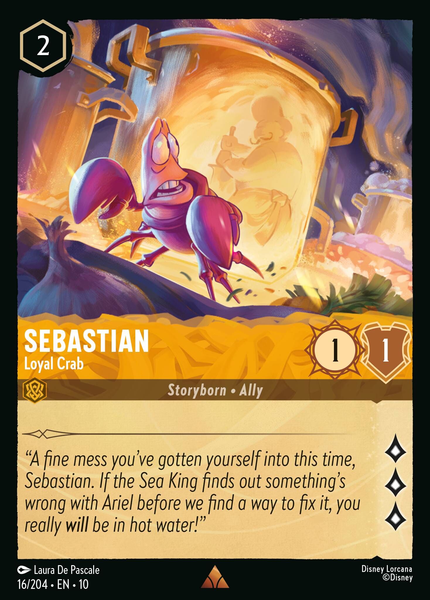 Whispers in the Well - 16/204 Sebastian – Loyal Crab R (Foil)