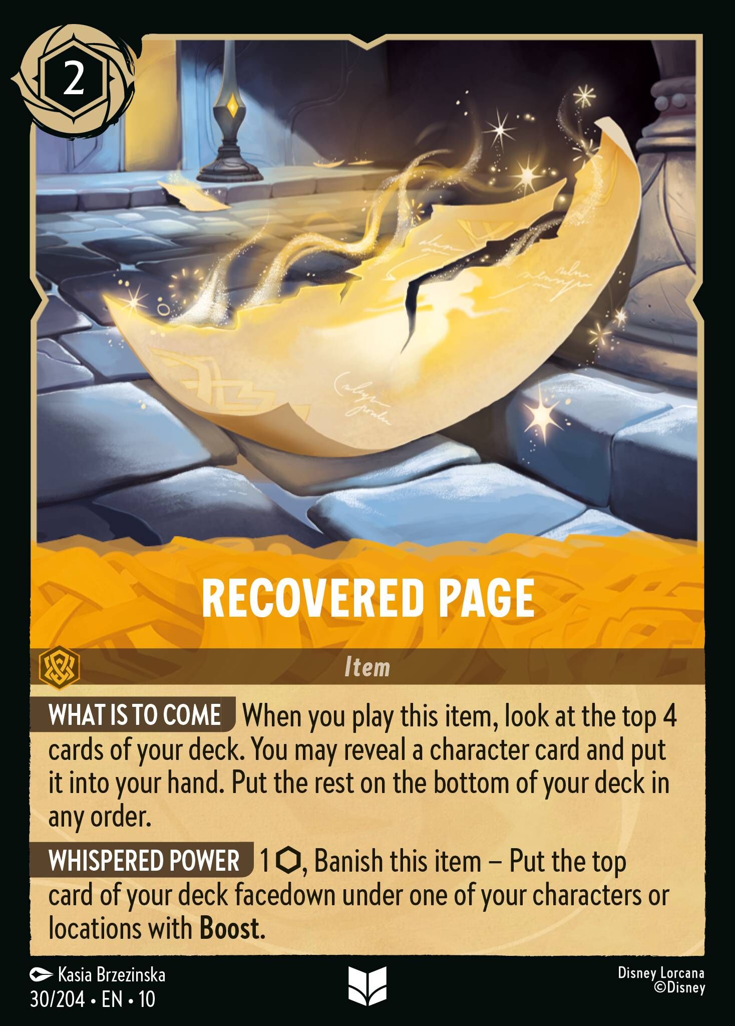 Whispers in the Well - 30/204 Recovered Page UC (Foil)