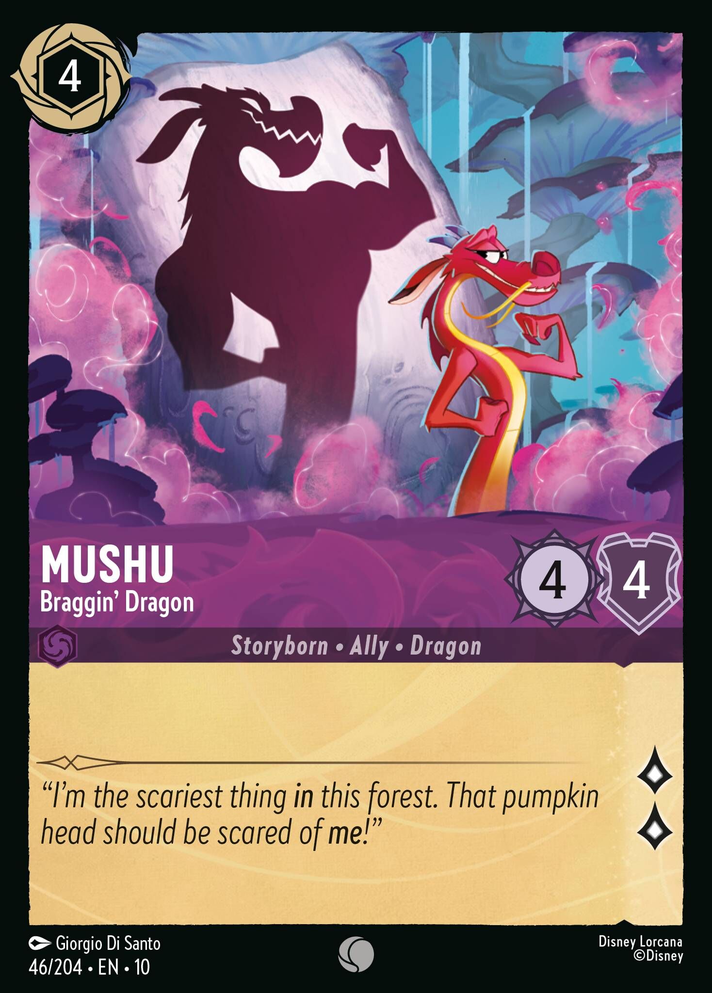 Whispers in the Well - 46/204 Mushu - Braggin' Dragon C (Foil)
