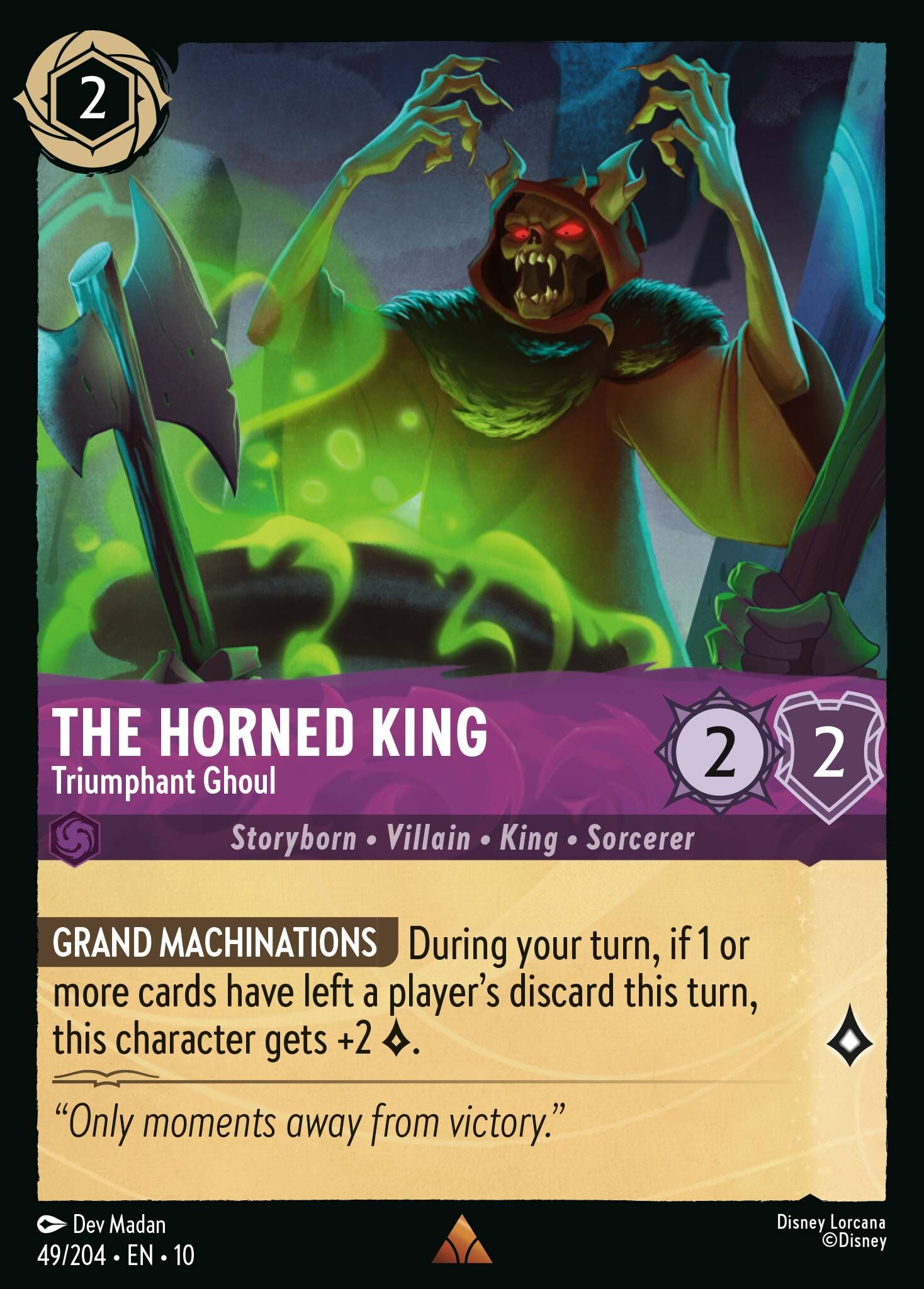 Whispers in the Well - 49/204 The Horned King - Triumphant Ghoul R (Foil)