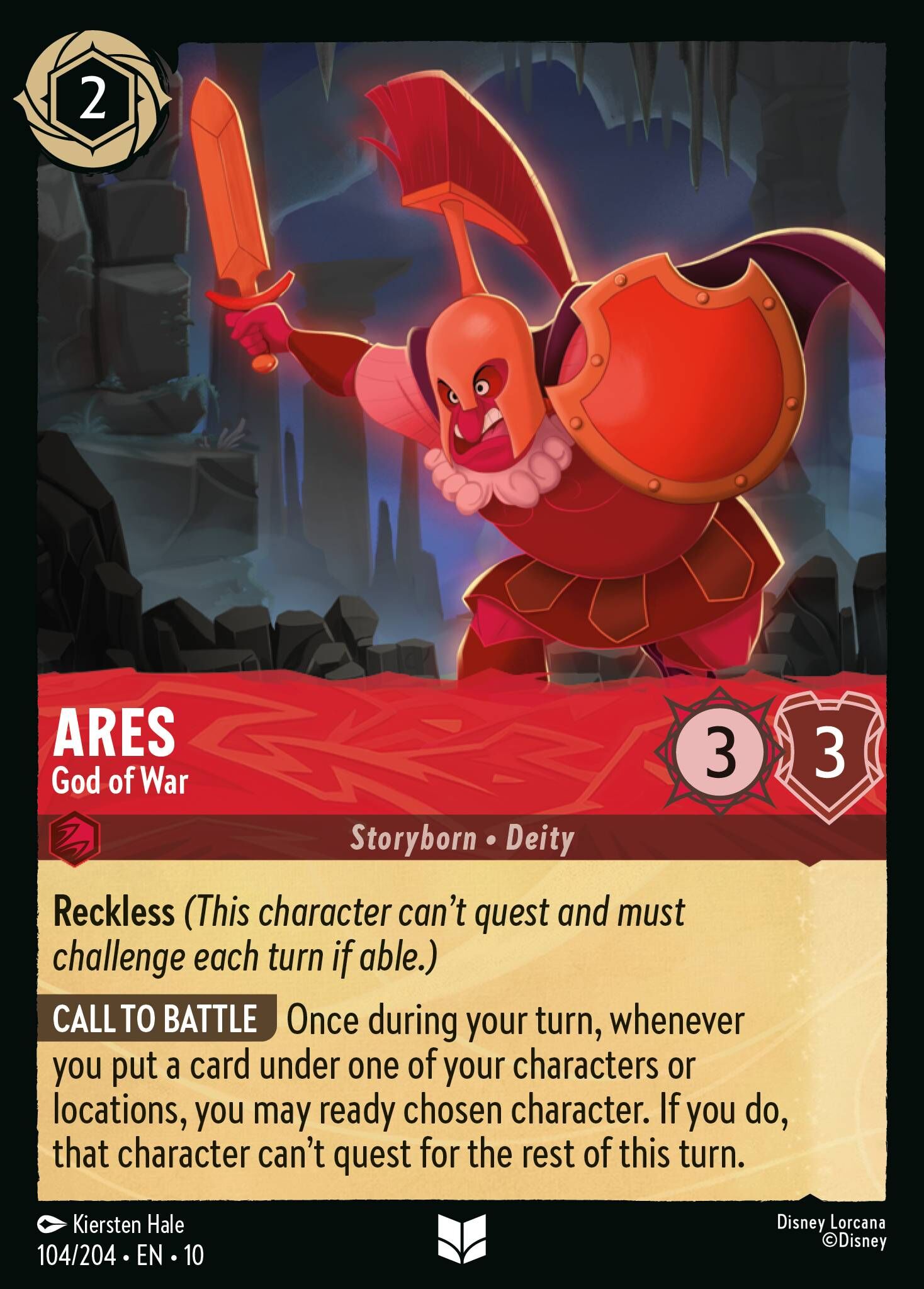 Whispers in the Well - 104/204 Ares - God of War UC (Foil)