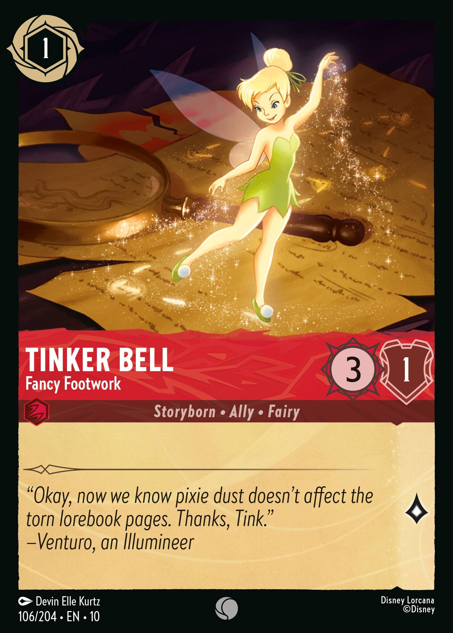 Whispers in the Well - 106/204 Tinker Bell - Fancy Footwork C (Foil)