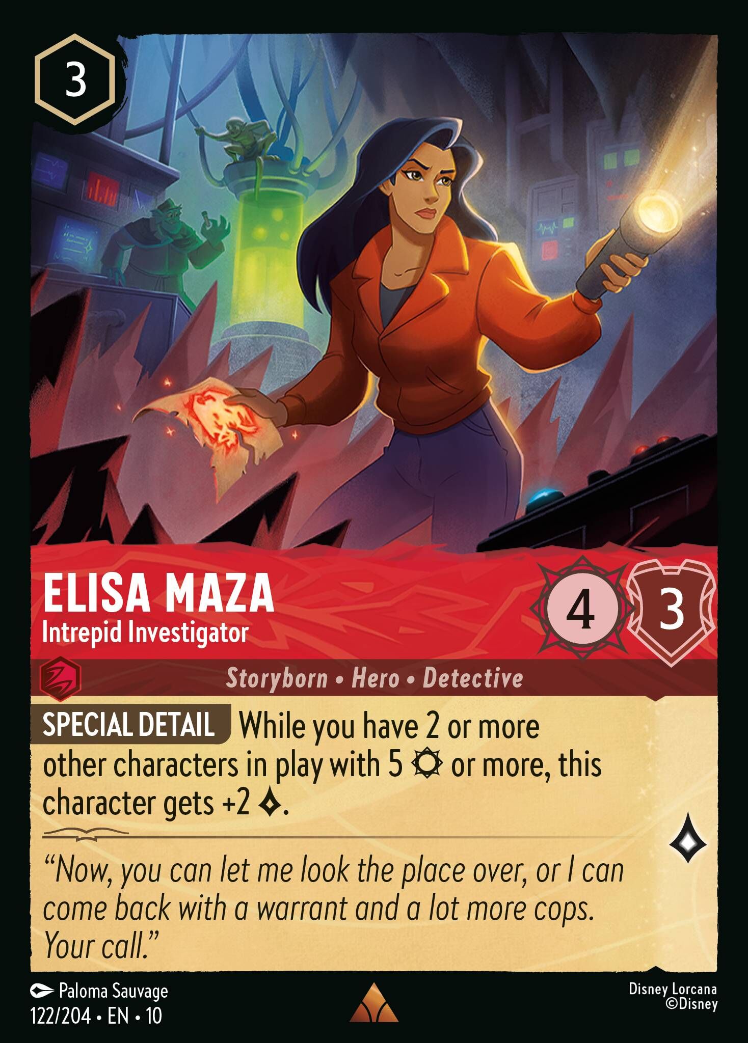 Whispers in the Well - 122/204 Elisa Maza - Intrepid Investigator R (Foil)