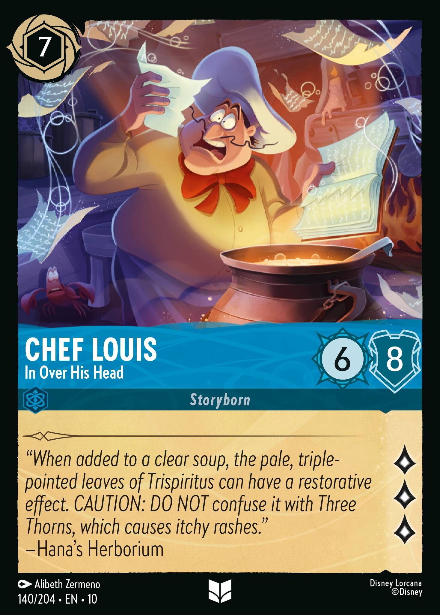 Whispers in the Well - 140/204 Chef Louis - In Over His Head UC (Foil)