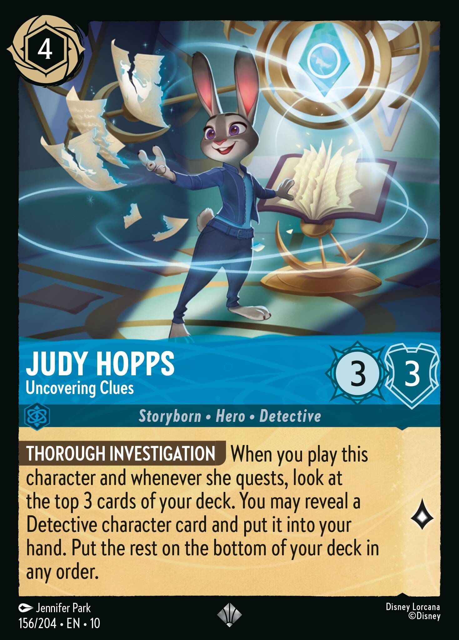 Whispers in the Well - 156/204 Judy Hopps - Uncovering Clues SR (Foil)